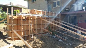 Demoing our Retaining wall